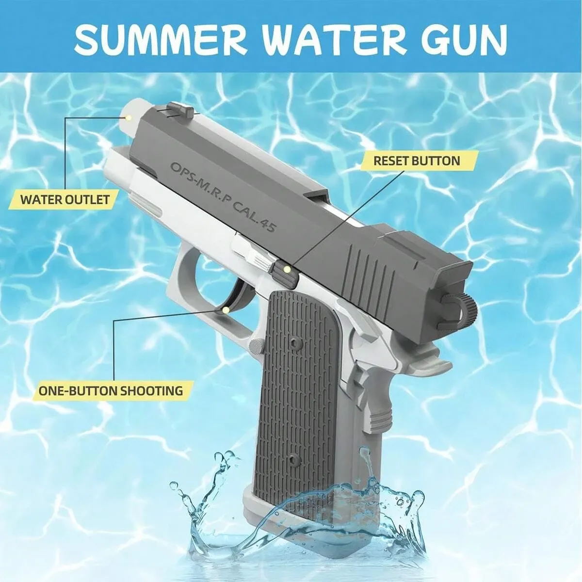 Pistolet à eau M1911 ambiance plage