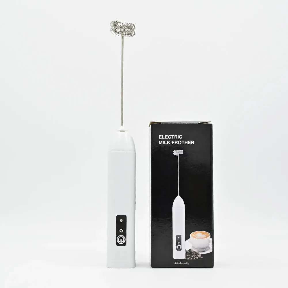 Mousseur à lait/Mousseur à café + Batteur à œufs, mini mixeur portable rechargeable USB, accessoires pour expresso 9