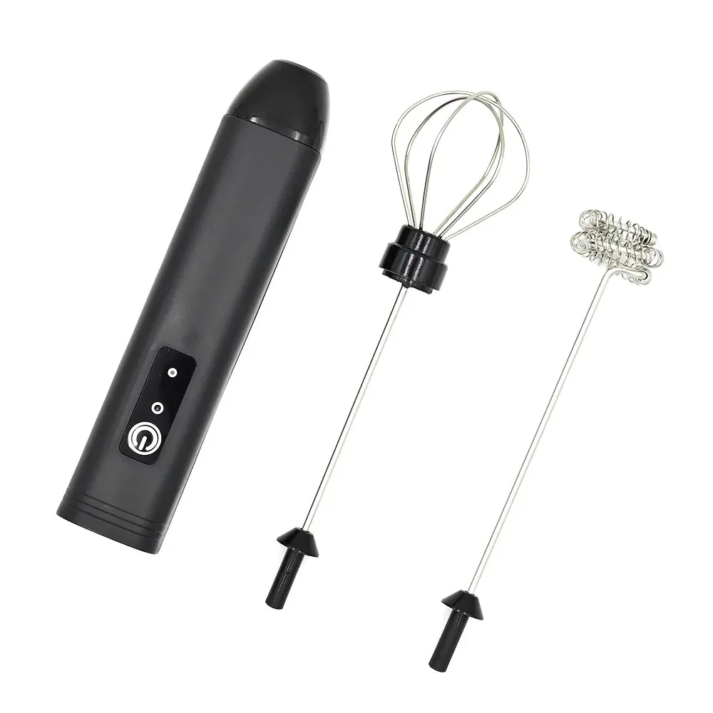 Mousseur à lait/Mousseur à café + Batteur à œufs, mini mixeur portable rechargeable USB, accessoires pour expresso 8