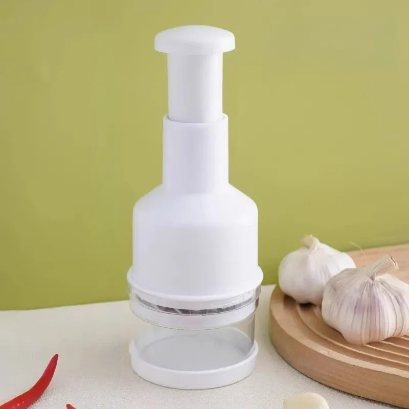 Presse-ail et hachoir à oignons en acier inoxydable, outil de cuisine manuel multifonction pour légumes 8
