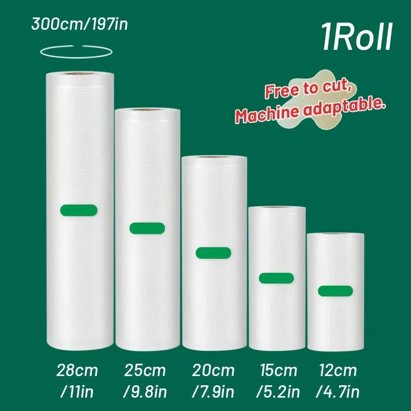Rouleau de sacs sous vide 3 m, sans BPA, résistants aux déchirures et faciles à couper - Image 1