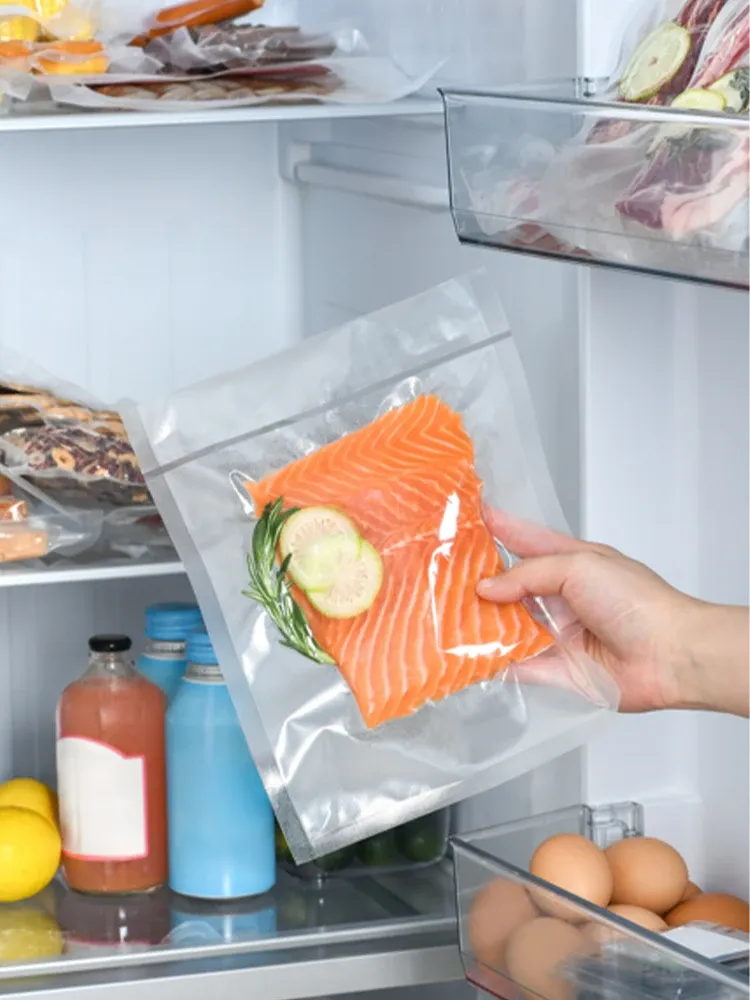 Détail des sacs sous vide et de leur finition