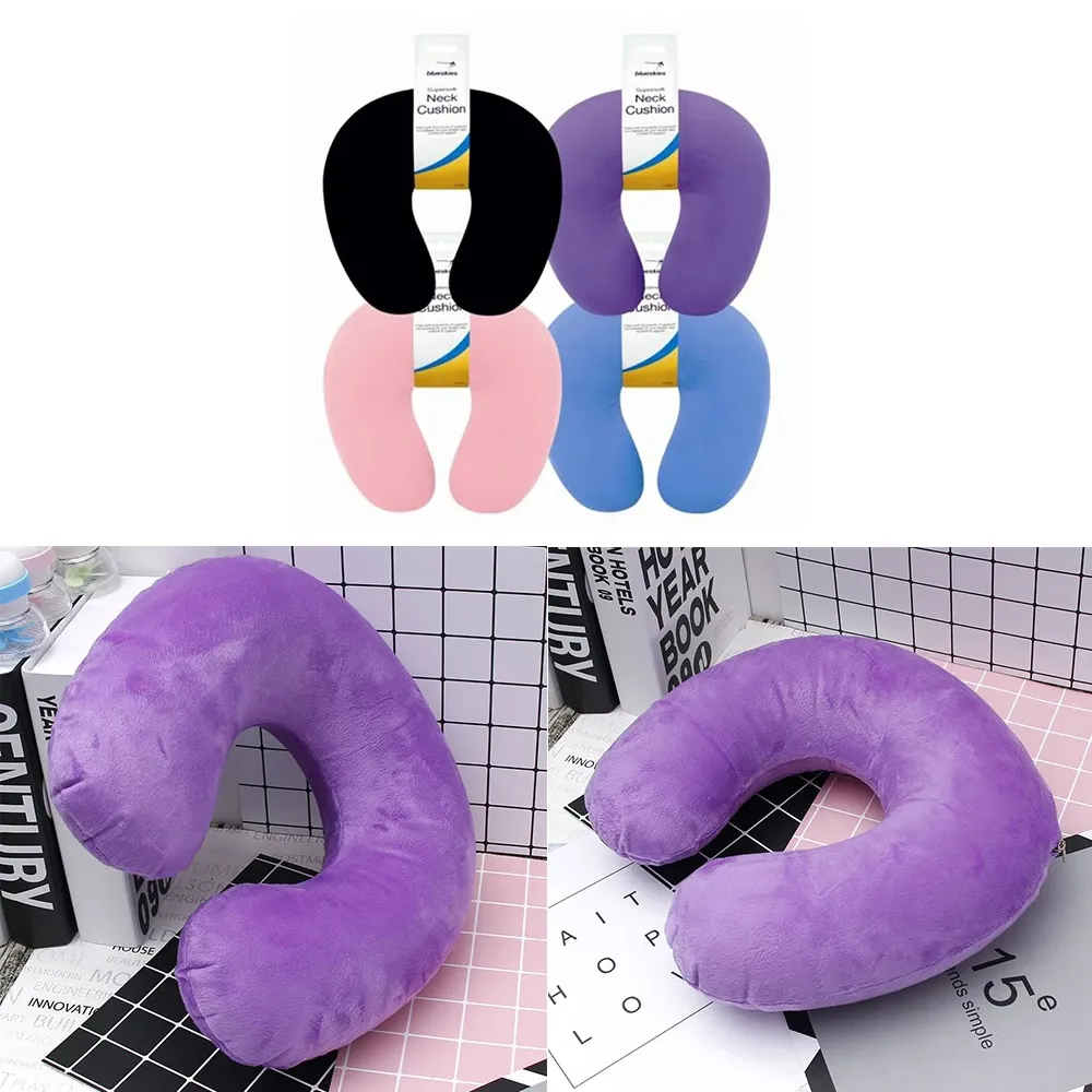 Oreiller gonflable en peluche, vue détaillée