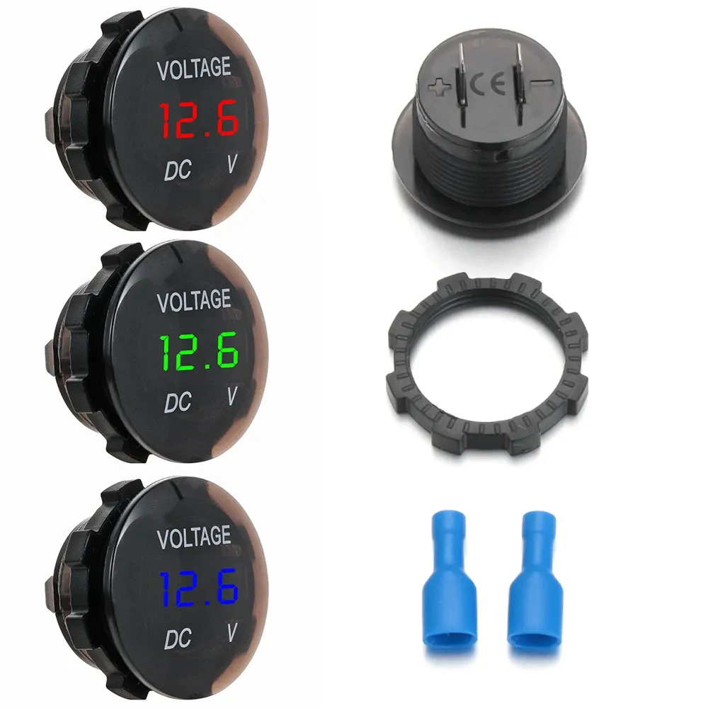 Voltmètre numérique DC 5 V à 48 V étanche pour voiture, moto, ATV et bateau 2