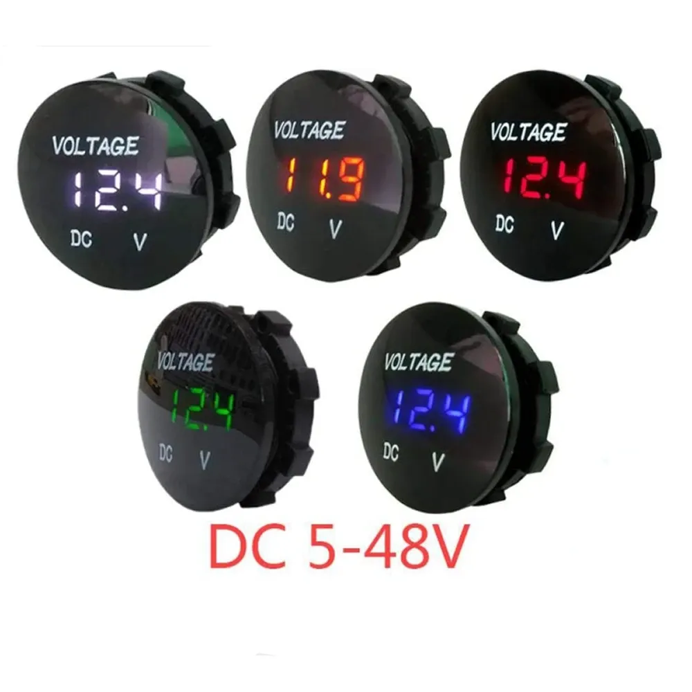 Voltmètre numérique DC 5 V à 48 V étanche pour voiture, moto, ATV et bateau 1