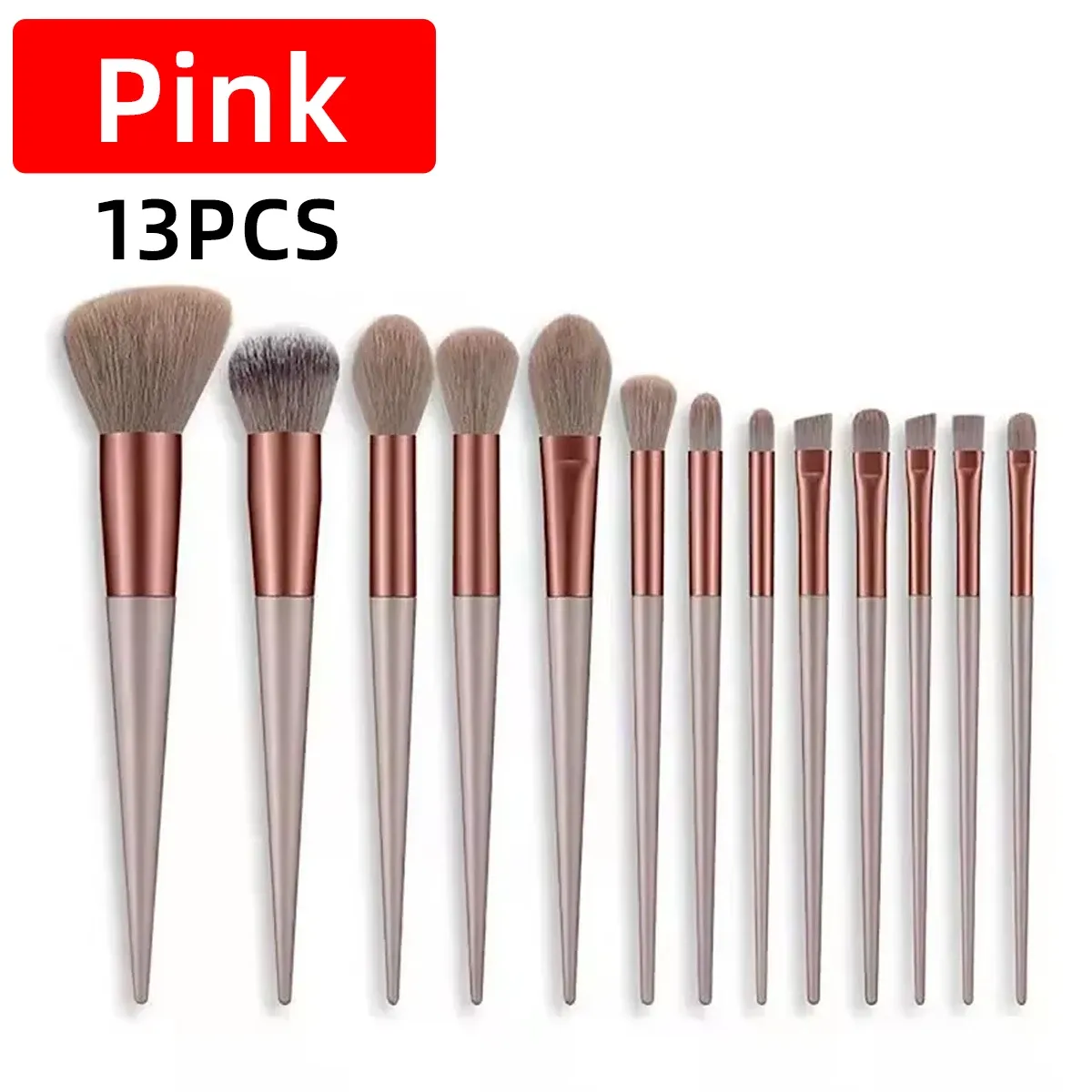 Ensemble de 13 pinceaux de maquillage avec pochette de rangement 7