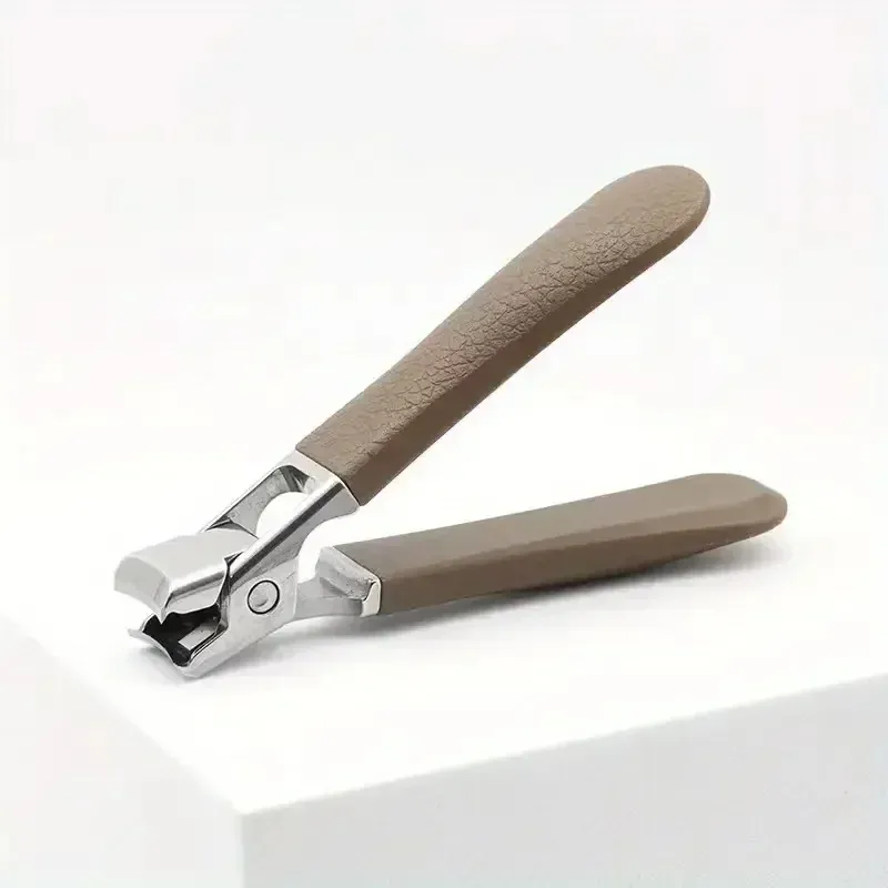 Ensemble de coupe-ongles professionnel en acier inoxydable pour ongles épais, avec protection anti-éclaboussures, kit pédicure et manucure pour hommes 27
