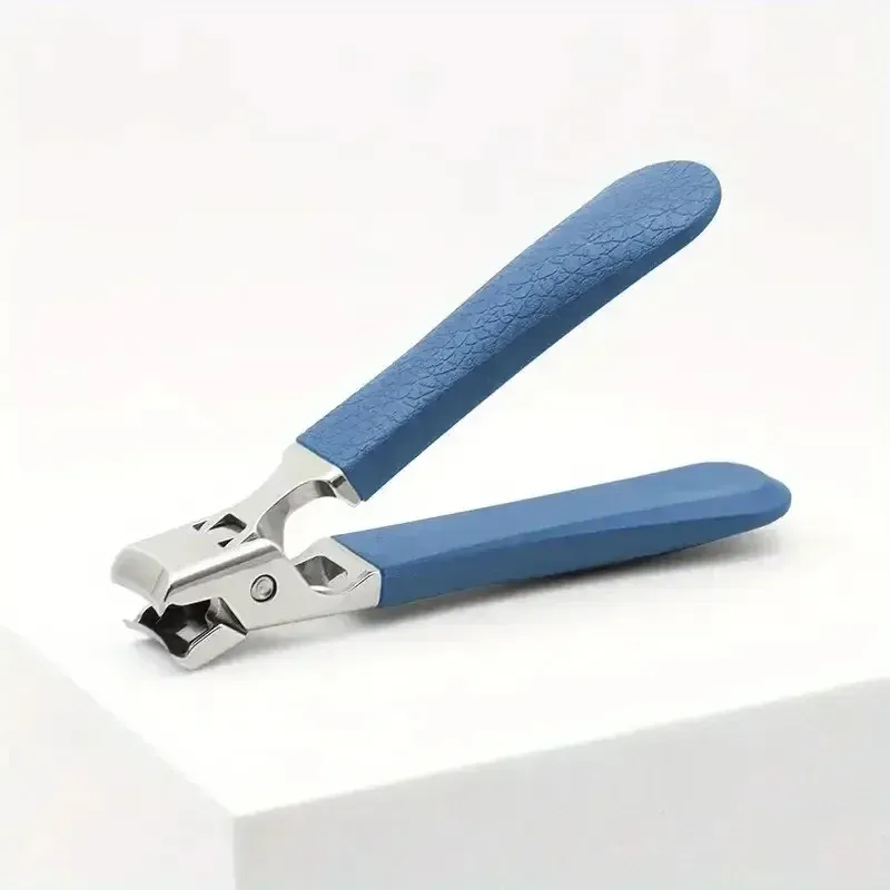 Ensemble de coupe-ongles professionnel en acier inoxydable pour ongles épais, avec protection anti-éclaboussures, kit pédicure et manucure pour hommes 25