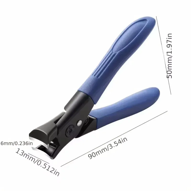 Ensemble de coupe-ongles professionnel en acier inoxydable pour ongles épais, avec protection anti-éclaboussures, kit pédicure et manucure pour hommes 13
