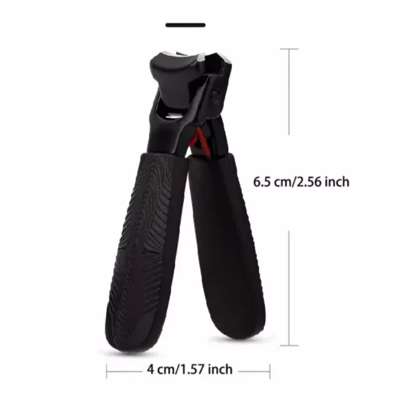 Ensemble de coupe-ongles professionnel en acier inoxydable pour ongles épais, avec protection anti-éclaboussures, kit pédicure et manucure pour hommes 12