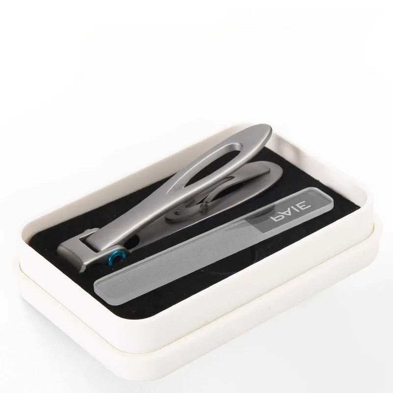 Ensemble de coupe-ongles professionnel en acier inoxydable pour ongles épais, avec protection anti-éclaboussures, kit pédicure et manucure pour hommes 33