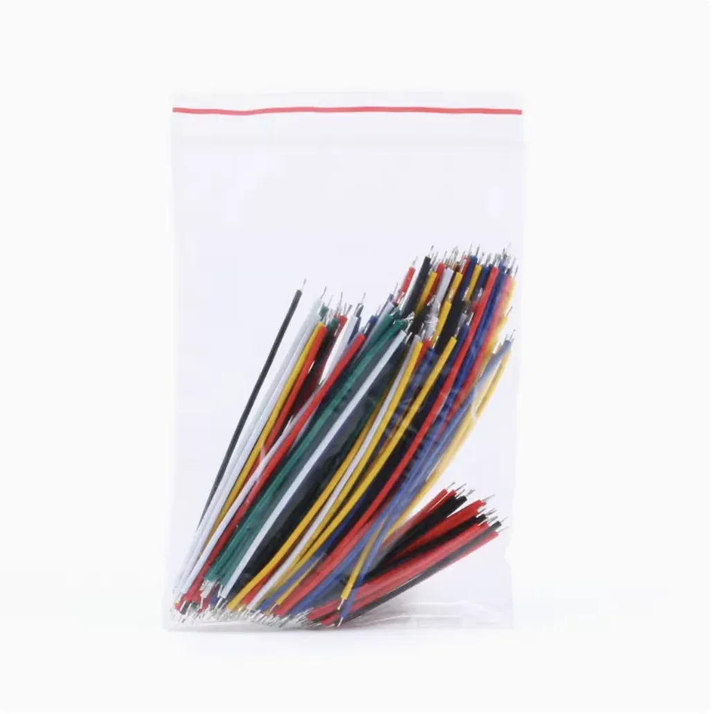 Kit de câbles de raccordement pour platine d'expérimentation 24 AWG, 130 pièces, fil électronique souple en PVC étamé, longueurs 5 cm, 8 cm et 10 cm, 6 couleurs 3