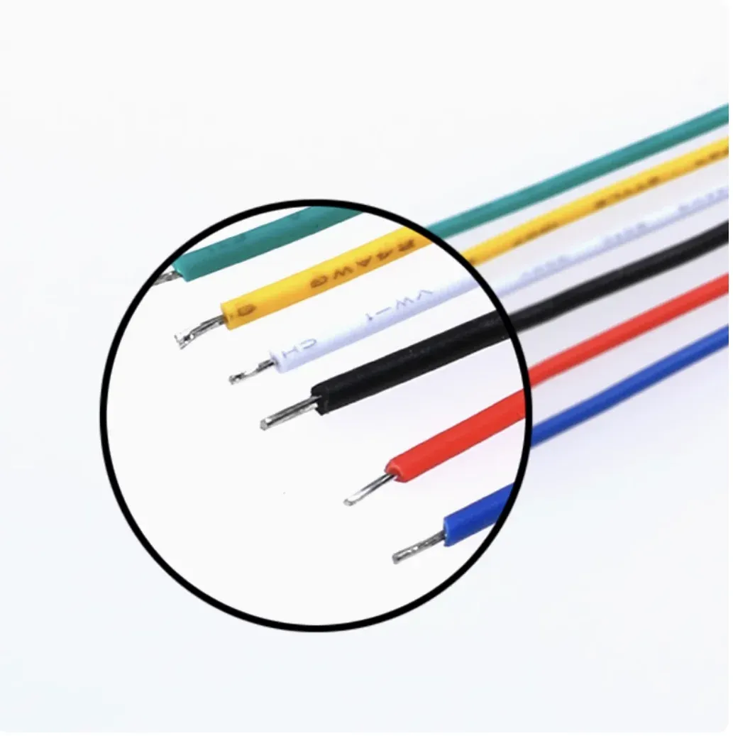 Kit de câbles de raccordement pour platine d'expérimentation 24 AWG, 130 pièces, fil électronique souple en PVC étamé, longueurs 5 cm, 8 cm et 10 cm, 6 couleurs 2