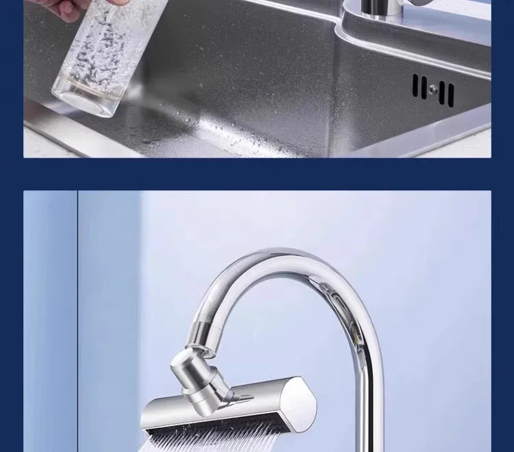 Nettoyage de l'évier avec le robinet d'extension