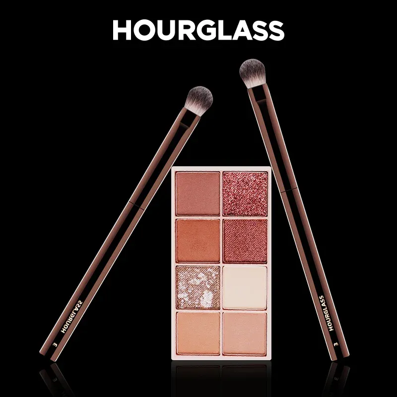 Pinceaux de maquillage Hourglass : pinceaux pour poudre, fond de teint, correcteur, fard à joues, bronzeur, ombre à paupières et estompage, et pinceau sculptant 6