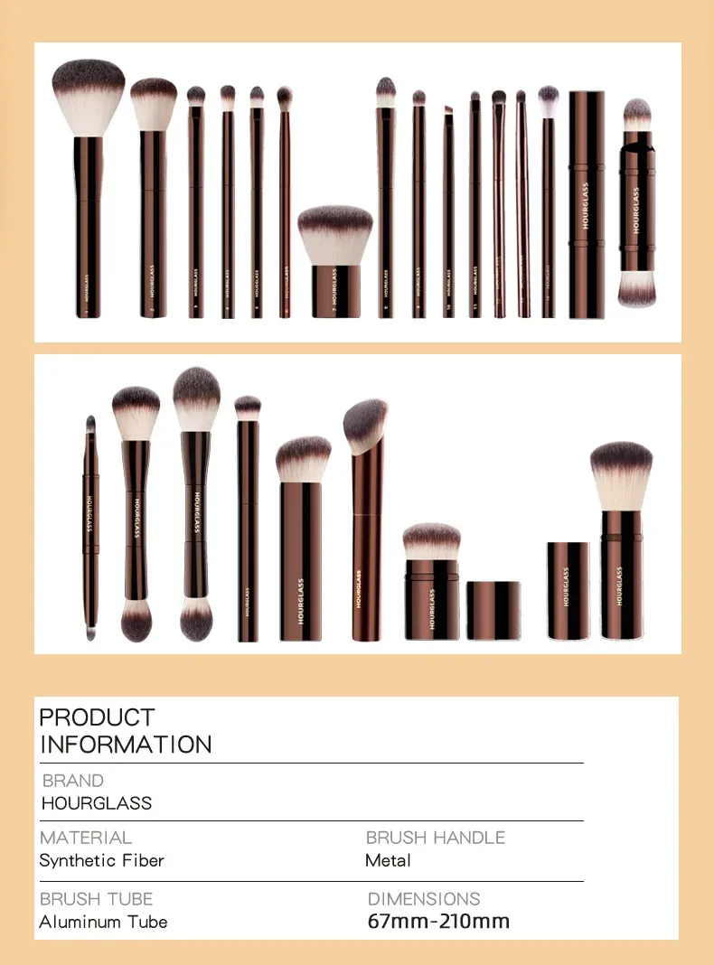 Détail des pinceaux de maquillage