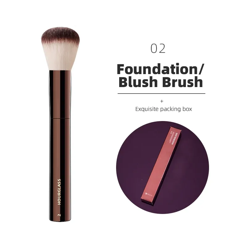 Pinceaux de maquillage Hourglass : pinceaux pour poudre, fond de teint, correcteur, fard à joues, bronzeur, ombre à paupières et estompage, et pinceau sculptant 28