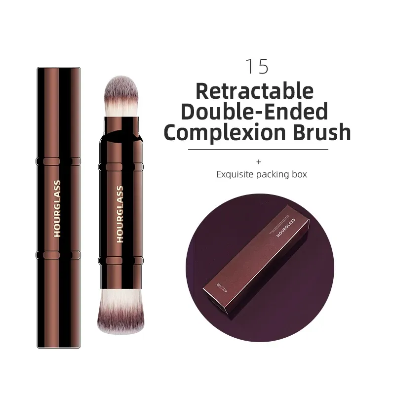 Pinceaux de maquillage Hourglass : pinceaux pour poudre, fond de teint, correcteur, fard à joues, bronzeur, ombre à paupières et estompage, et pinceau sculptant 19