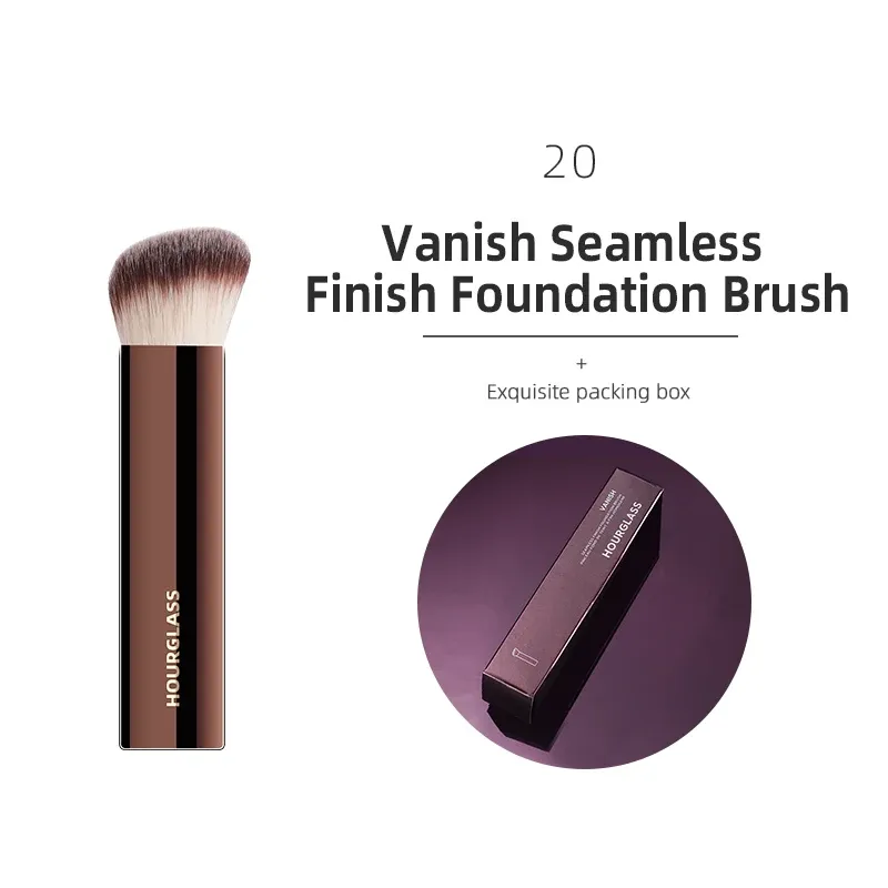 Pinceaux de maquillage Hourglass : pinceaux pour poudre, fond de teint, correcteur, fard à joues, bronzeur, ombre à paupières et estompage, et pinceau sculptant 12