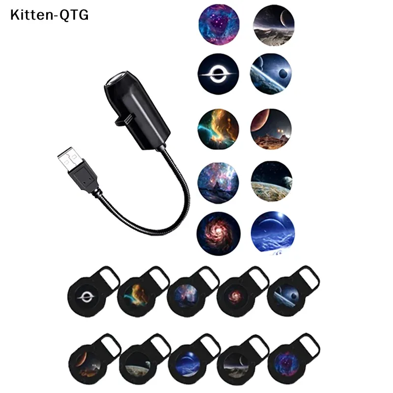 Projecteur LED Galaxie avec 10 images interchangeables, veilleuse ciel étoilé - Image 1