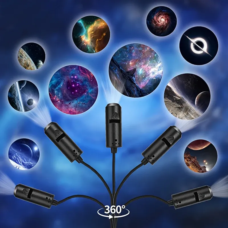 Projecteur LED Galaxie avec 10 images interchangeables, veilleuse ciel étoilé 4