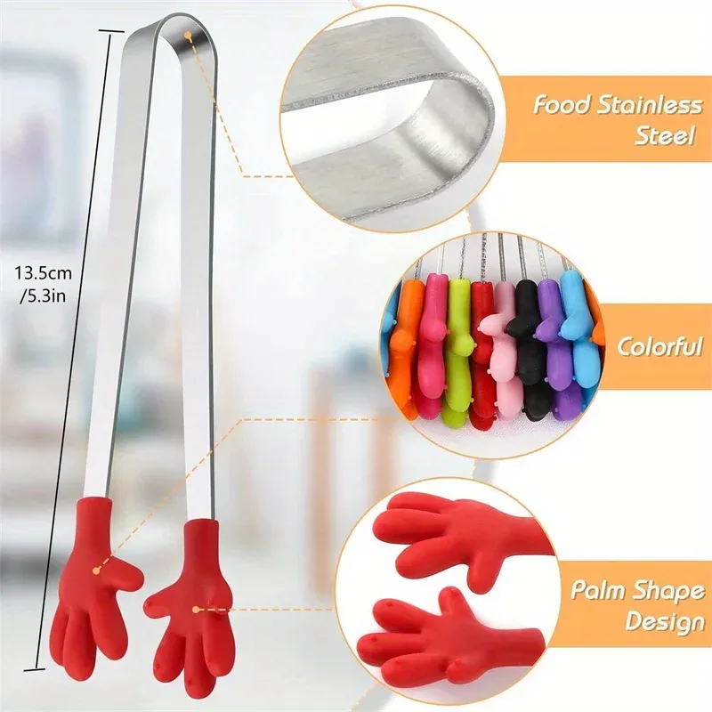 Mini pinces colorées rangées pour un usage quotidien en cuisine