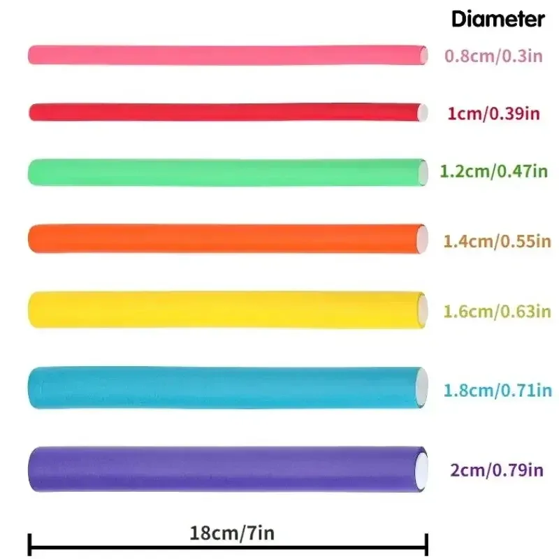 42 bigoudis souples en mousse pour boucler les cheveux sans chaleur, rouleaux pliables et flexibles, outils de coiffure DIY pour salon et maison 2