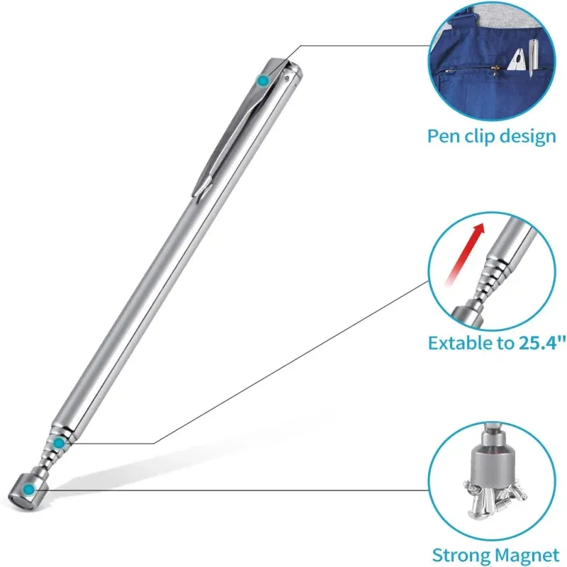 Stylo magnétique utilisé pour récupérer une vis