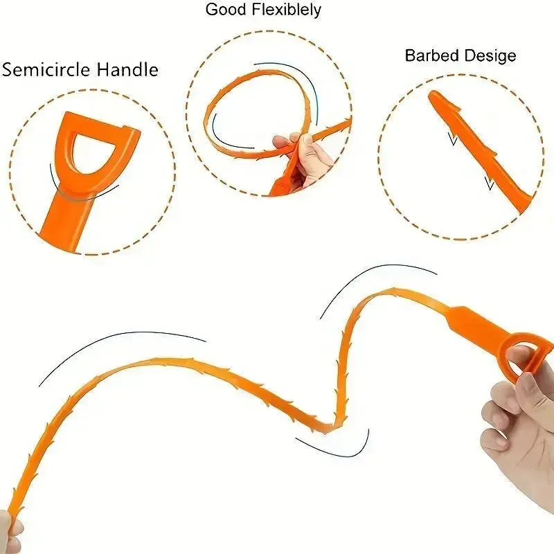 Kit essentiel de nettoyage de canalisations domestiques pour l'élimination des bouchons de cheveux 3