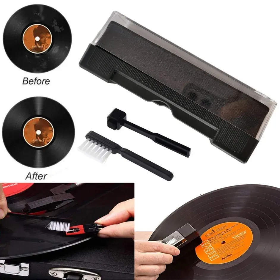Kit de nettoyage vinyle en situation d'utilisation