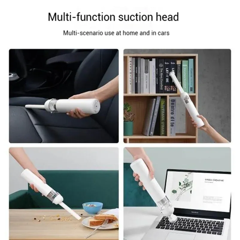 Aspirateur Xiaomi Mi Mini, 13000 Pa, portable, sans fil, démarrage en un bouton, moteur sans balais 88000 tr/min avec plusieurs embouts pour voiture 4