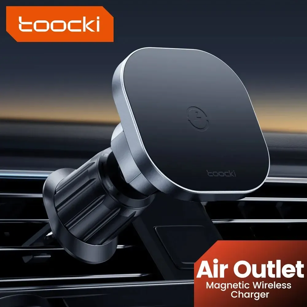 Toocki Support magnétique de téléphone pour voiture avec chargeur sans fil 15 W à charge rapide, fixation sur grille d'aération 7