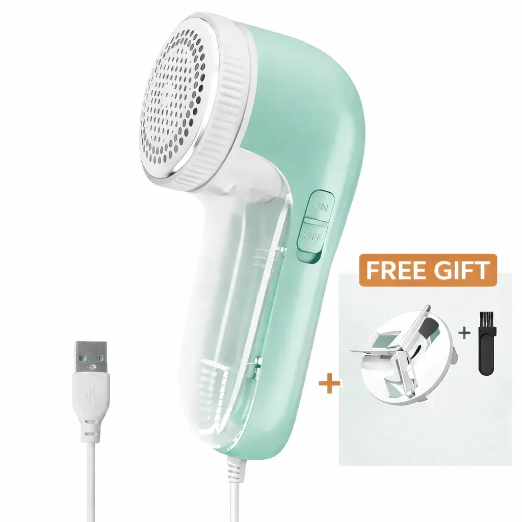 Rasoir électrique portable pour tissus – Élimination professionnelle des peluches et bouloches pour vêtements, usage domestique, lame et brosse aiguisées 7