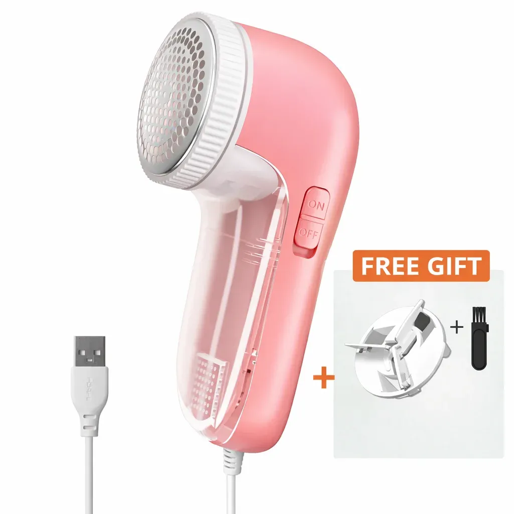 Rasoir électrique portable pour tissus – Élimination professionnelle des peluches et bouloches pour vêtements, usage domestique, lame et brosse aiguisées 8