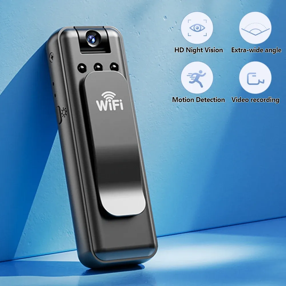 Mini caméra de surveillance sans fil WiFi avec enregistrement audio et vidéo, détection de mouvement et compatibilité universelle pour la sécurité domestique - Image 1