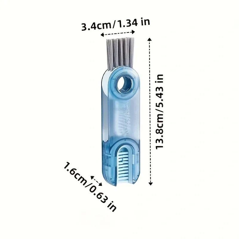 Brosse de nettoyage 3 en 1 pour tasses, 1 pièce, outil de nettoyage pour tasse d'eau, brosse pour bouteille thermos et couvercle de tasse en forme de U 4