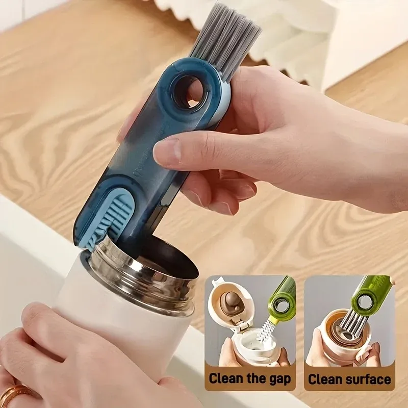 Brosse de nettoyage 3 en 1 pour tasses et bouteilles thermos