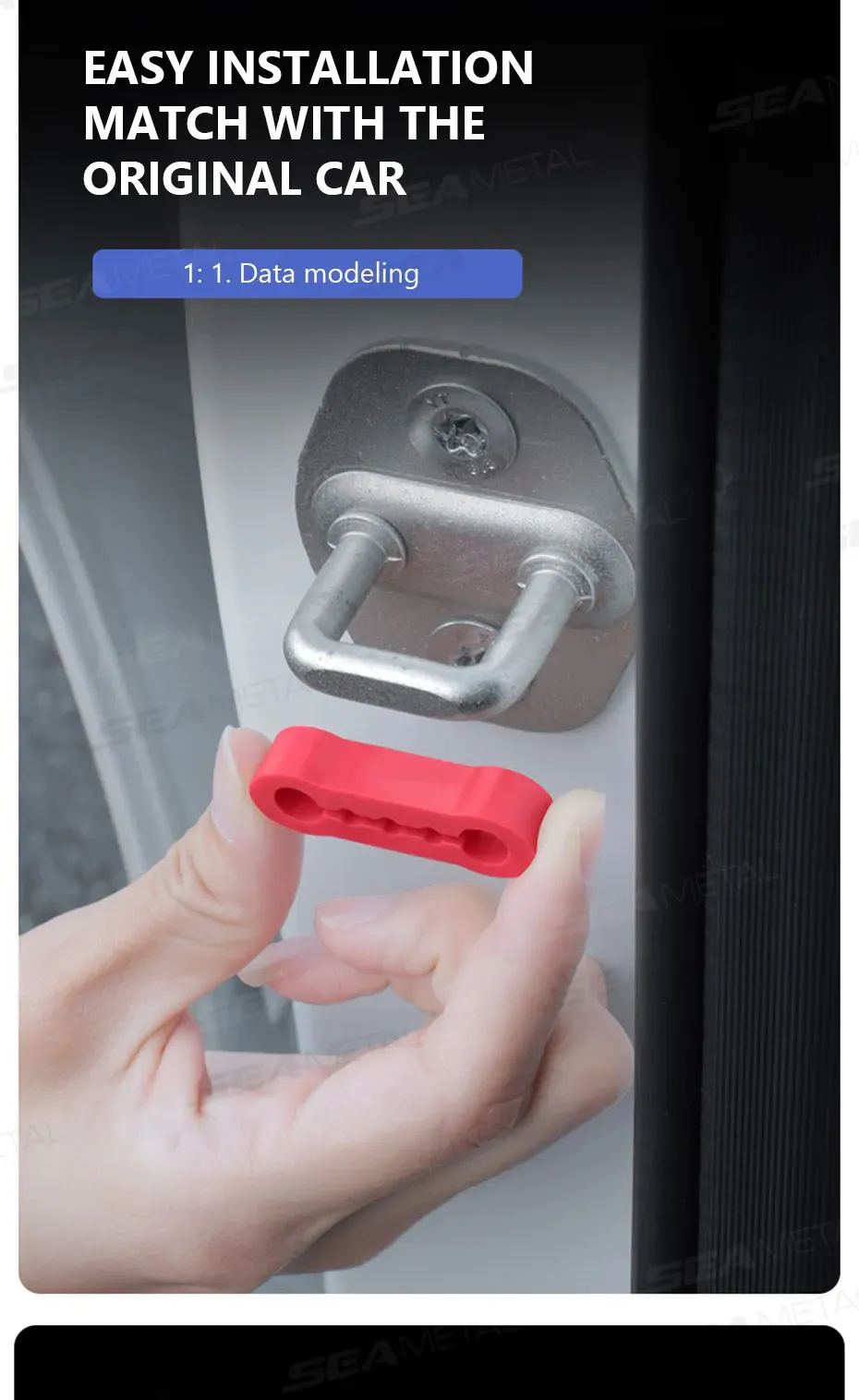Installation de l'amortisseur sur une porte