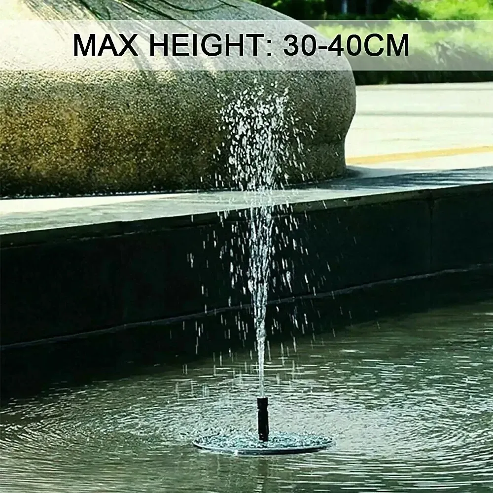 Pompe solaire flottante pour fontaine, bain d'oiseaux et bassin de jardin, avec 4 buses 3
