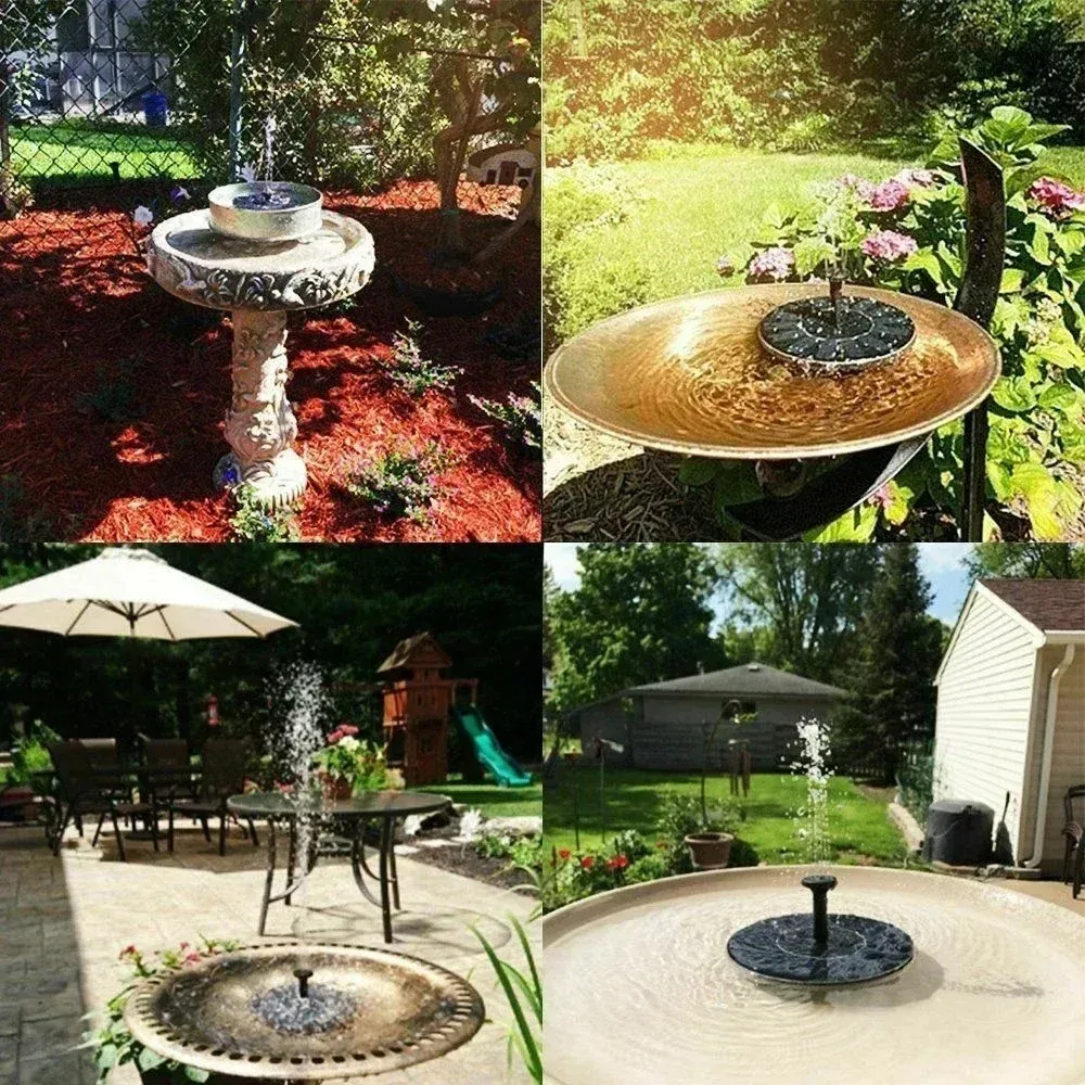 Fontaine installée dans un jardin
