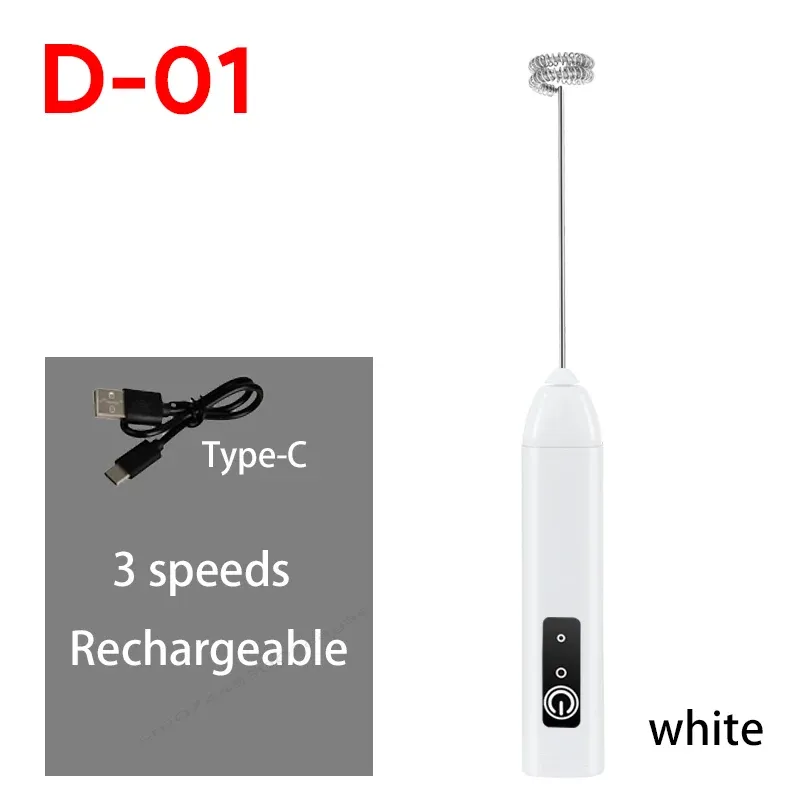 Mousseur à lait électrique sans fil rechargeable USB-C en acier inoxydable, mini fouet à main pour café et cappuccino 9