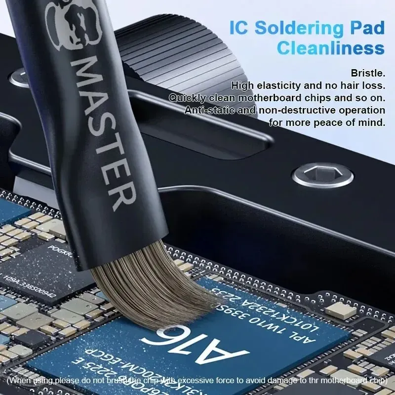 Brosse mécanique en acier pour le nettoyage de PCB et de cartes mères, retrait de colle et de résidus de soudure 2