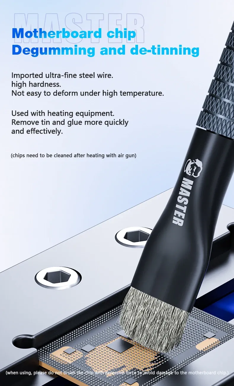 Détail de la tête de brosse mécanique