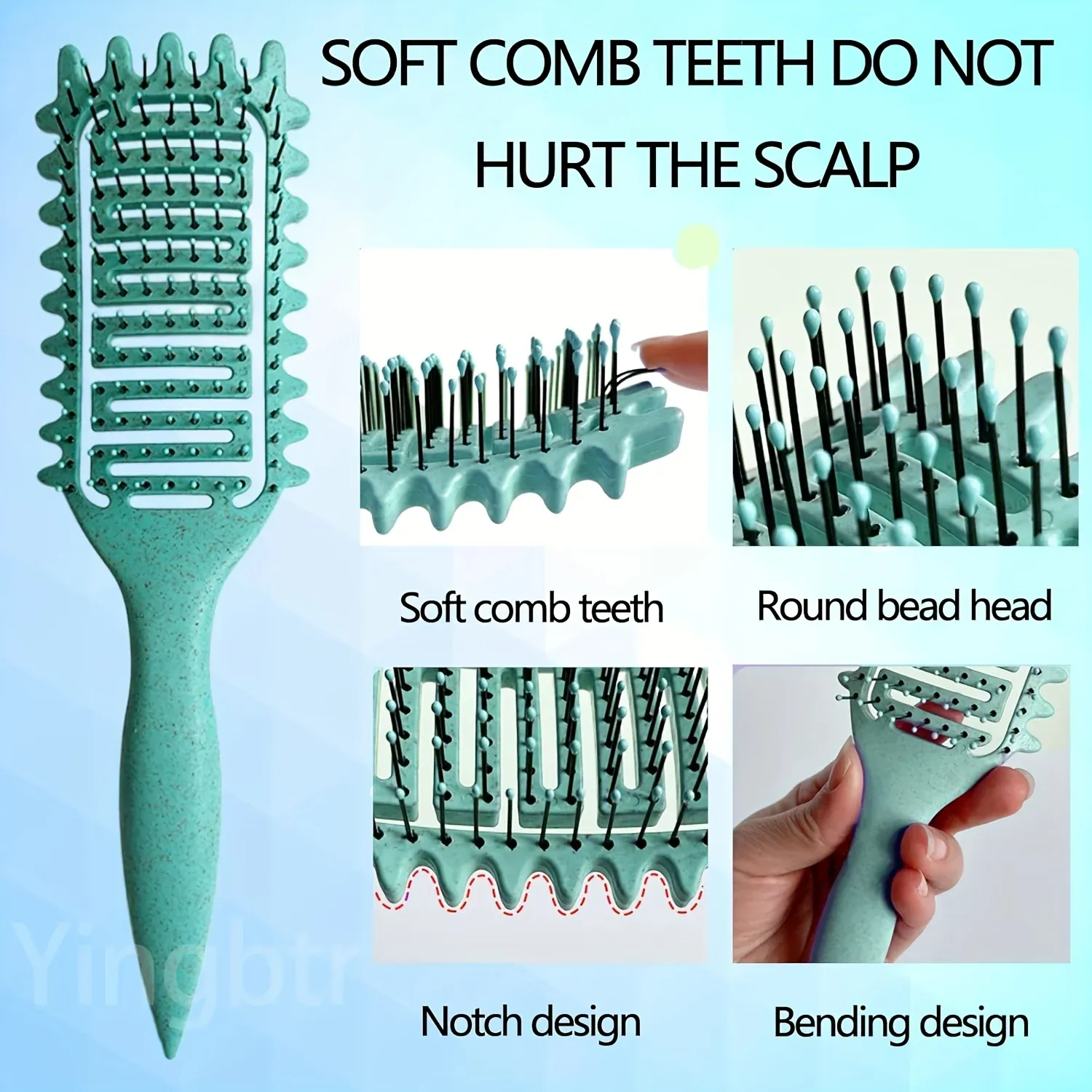 Brosse de massage du cuir chevelu