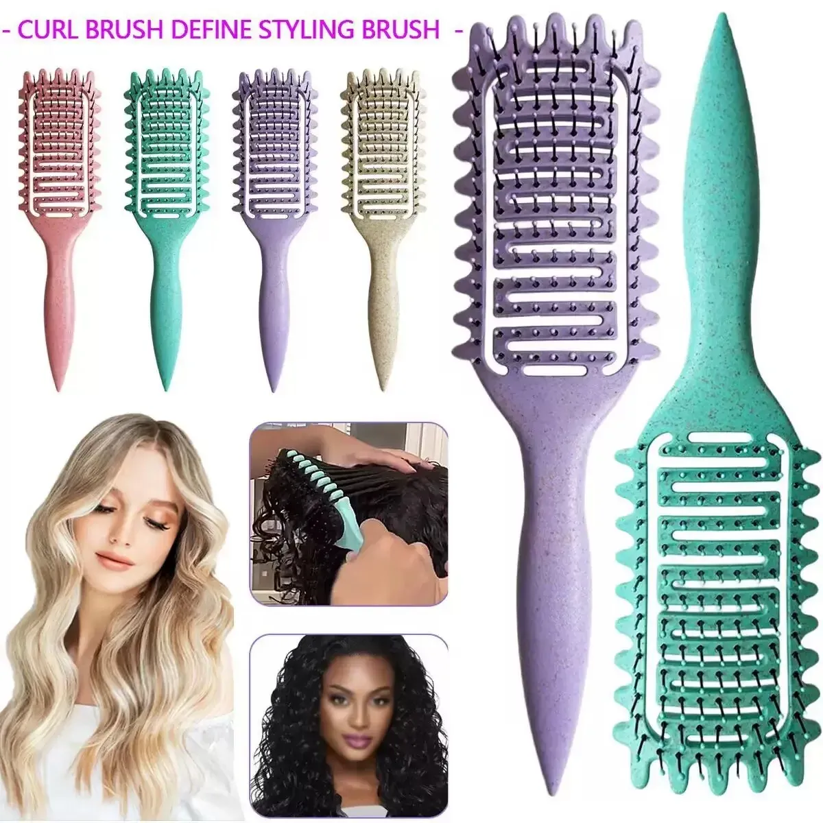 Brosse de coiffage pour définir les boucles