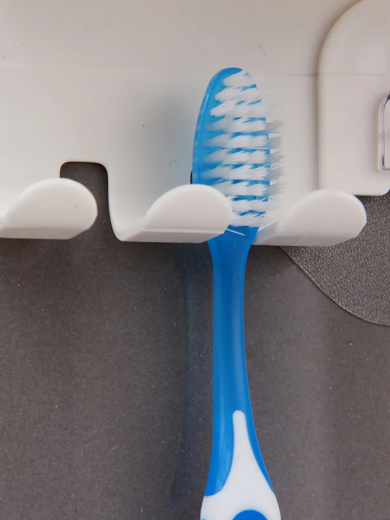 Porte-brosses à dents mural à 4 fentes, organisateur auto-adhésif pour douche, dentifrice et brosses à dents 6
