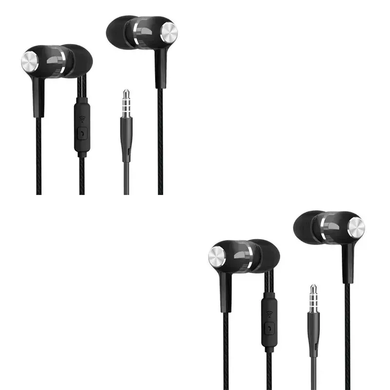 1/2/3/4 écouteurs filaires universels 3,5 mm pour sport, avec basses renforcées, microphone et contrôle du volume, compatibles avec téléphones et casques stéréo 15