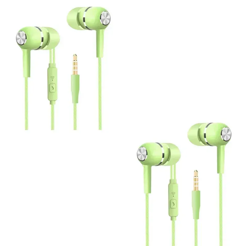 1/2/3/4 écouteurs filaires universels 3,5 mm pour sport, avec basses renforcées, microphone et contrôle du volume, compatibles avec téléphones et casques stéréo 16