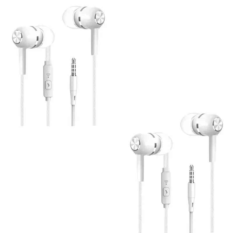 1/2/3/4 écouteurs filaires universels 3,5 mm pour sport, avec basses renforcées, microphone et contrôle du volume, compatibles avec téléphones et casques stéréo 17
