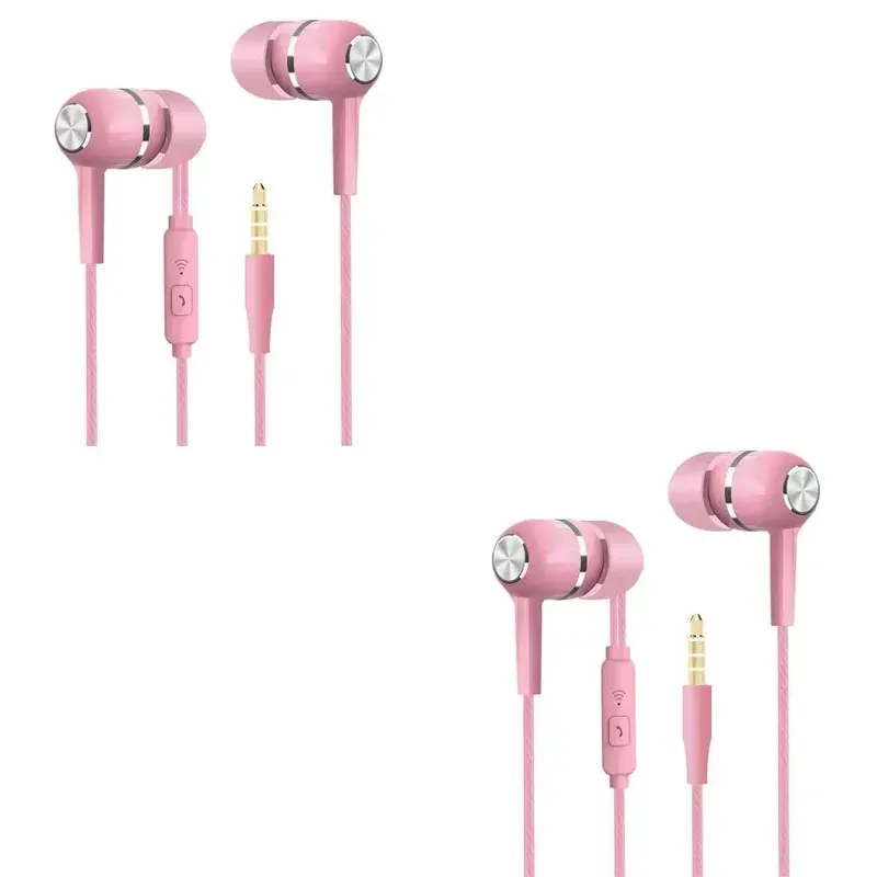 1/2/3/4 écouteurs filaires universels 3,5 mm pour sport, avec basses renforcées, microphone et contrôle du volume, compatibles avec téléphones et casques stéréo 18